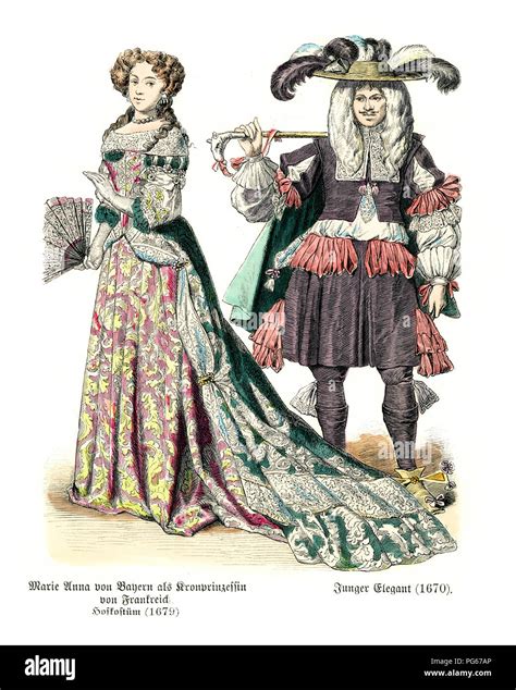 Fashion Of 17th Century France Marie Anna Of Bavaria As Crown Princess