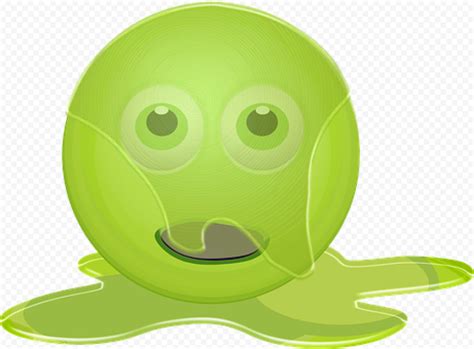 green sick emoji emoticon with green snot citypng