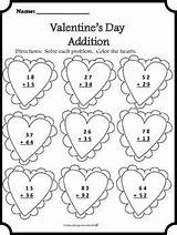 Valentine Valentines Addition Math Grade Printable Activities Worksheets Worksheet Digit Double Second 2nd Happy 1st Teacherspayteachers Kindergarten Multiplication Fun Classroom sketch template