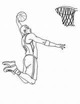 Dunk Slam Basketball Lebron Durant Harden sketch template