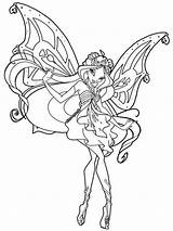 Winx Coloring Club Pages Enchantix Bloom Library Clipart sketch template