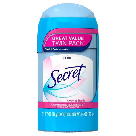 secret solid antiperspirant  deodorant powder fresh scent twin