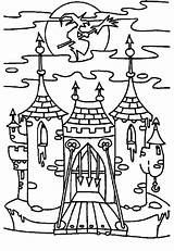 Coloring Gate Getcolorings Haunted House sketch template