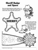Badge Spurs Sheriff Printable Scholastic Teachables sketch template