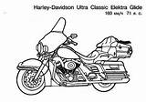 Coloring Stelvio Designlooter Davidson Glide Elektra Harley Motorcycle Ultra Classic sketch template