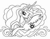Celestia Princess Coloring Pony Pages Little Getcolorings Getdrawings Color Printable sketch template