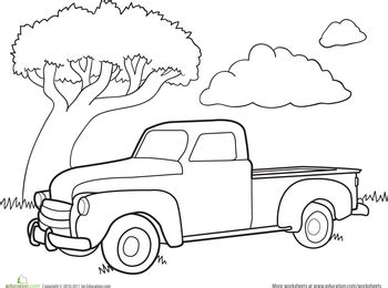 truck vintage truck coloring page