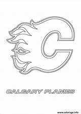 Flames Calgary Lnh Hurricanes Colorier Blackhawks Montreal Canadiens Printables sketch template