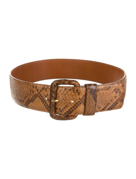 prada snakeskin belt brown belts accessories pra  realreal