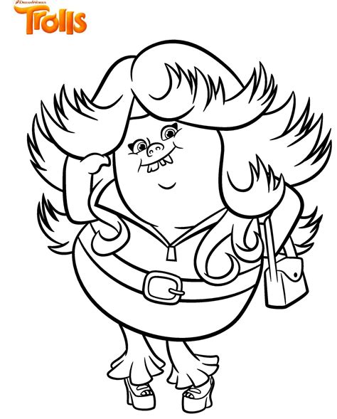 cute trolls coloring pages bringing positive messages coloring pages