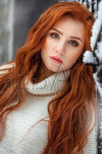 4x6 hot sexy women model pretty redhead beautiful blue eyes portrait