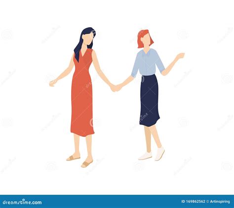 Vector Illustration Of Cute Romantic Couple Same Sex Couple And Lgbtq