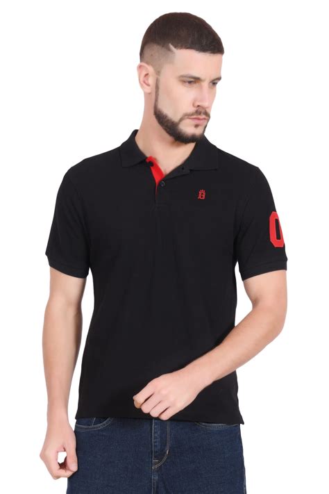 plain cotton black polo  shirt  men blueaura apparels