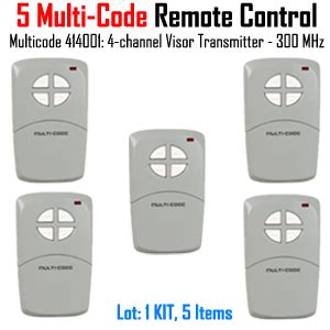 multi code   channel visor transmitter remote control opener