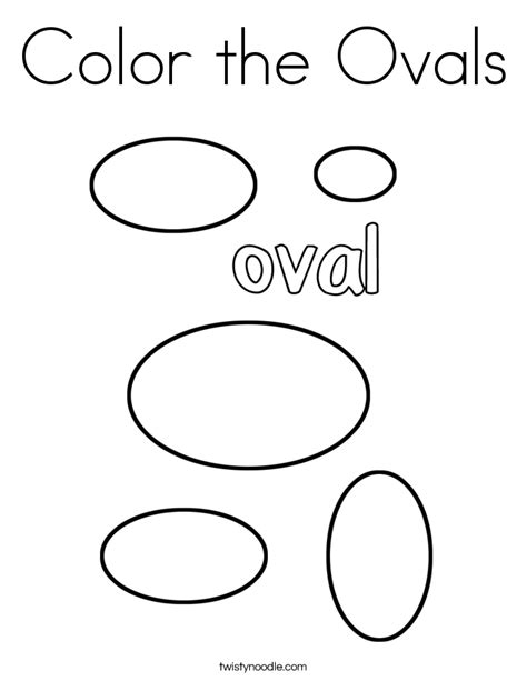 color  ovals coloring page twisty noodle