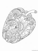 Zentangle Vegetables Coloring4free Vegetable Coloring Pages Printable Related Posts sketch template