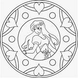 Prinzessin Mandala Mandalas Ausmalbilder Ausmalen Ausdrucken Ausmalbild Drucken Malvorlagen Eiskönigin sketch template