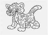 Coloring Leopard Pages Baby Snow Getcolorings Tiger sketch template