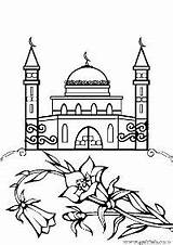 Coloring Islamic Mosque Pages Moschee Ramadan Zeichnen Kids Malvorlagen Islam Embroidery Eid sketch template
