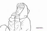 Bts Coloring Pages Kpop Jimin Lineart Template sketch template