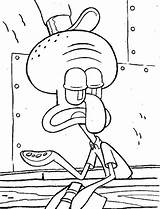 Coloring Squidward Netart sketch template