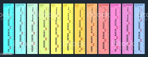 Kalender Linier Untuk Tahun 2023 Template Cetak Desain Alat Tulis