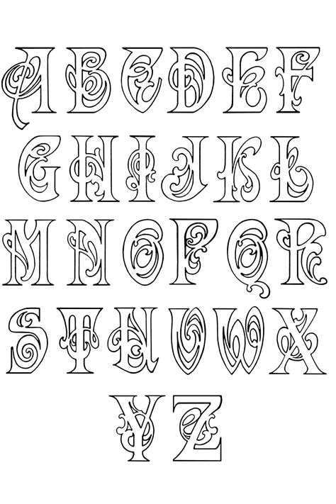elegant  intricate fancy alphabet lettering