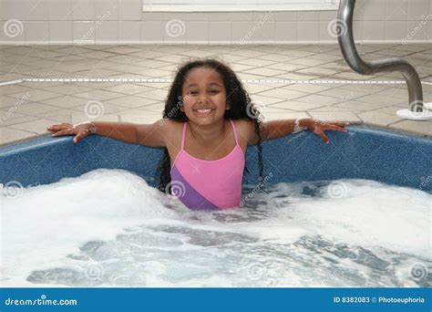 Young Girl In Hot Tub Stock Image Image Of Happy Juvenile 8382083