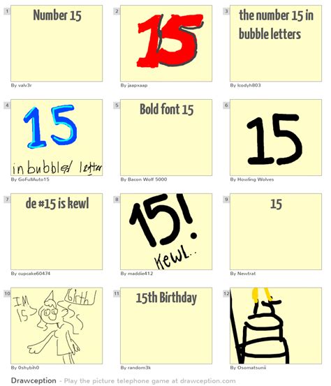 number 15 drawception