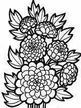 Coloring Flower Pages Dahlia Printable Color Pretty Print Getcolorings sketch template