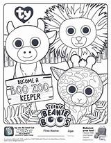 Beanie Boos Keeper Teenie Pol5 Ty Dibujos Kleurplaat Crayola Everfreecoloring Mcdonald sketch template