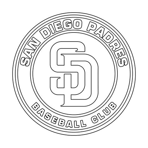 san diego padres coloring pages learny kids
