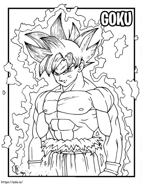 son goku power coloring page