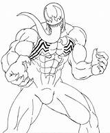 Venom Coloring Pages Printable Action sketch template
