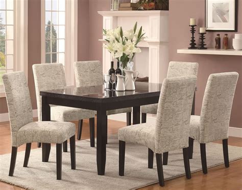 white fabric dining chairs home furniture design