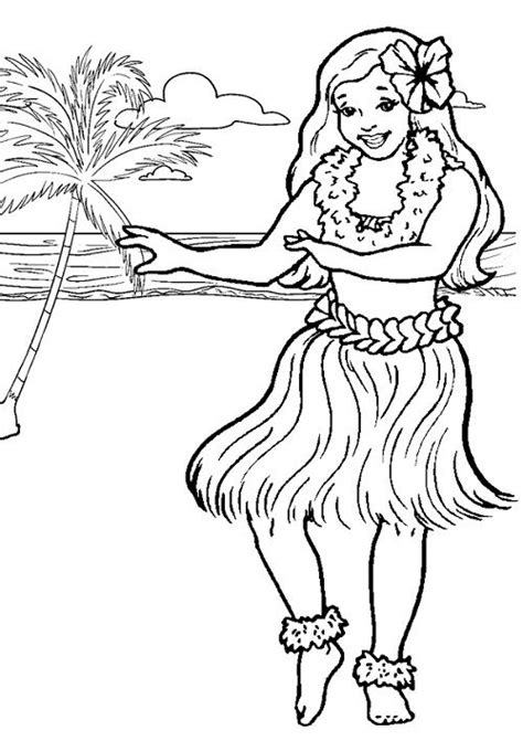 hawaii girl coloring pages  dance coloring pages moana coloring