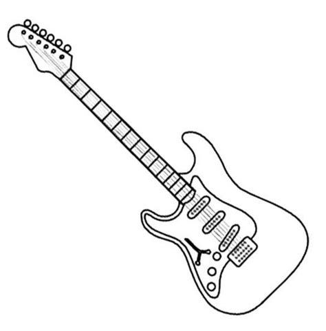 electric guitar coloring page coloring book