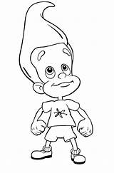 Neutron Jimmy Coloring Drawing Pages Cartoons Color Print Cool So Printable Choose Board sketch template