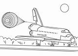 Shuttle Endeavour Espacial Transbordador Ausmalbilder Nave Landung Colorare Aterrizando Atterraggio Raket Lancering sketch template
