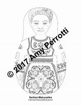 Serbian Matryoshka Doll Amyperrotti sketch template