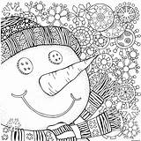 Coloriage Mandala Neige Bonhomme Zentangle Snowmen Erwachsene Ausmalbilder Schneemann Schneeflocken 30seconds Ausmalbild Snowflakes Cheerful Auswählen Ausmalen Tip sketch template