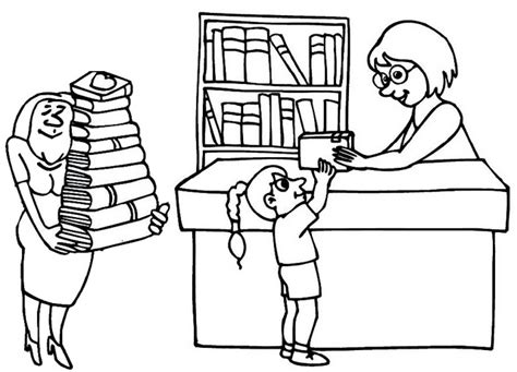 fun library coloring pages  book lovers coloring pages