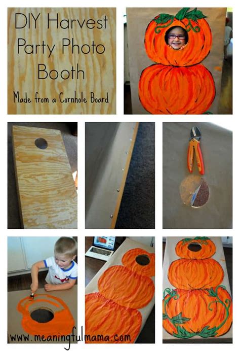 diy photo booth for a harvest party