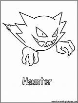 Coloring Haunter Pages Gengar Pokemon Ghost Printable Kids Colouring Color Cartoons Gastly Print Poison Ivy Donald Duck Fun sketch template