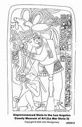 La Mar Stela Lacma Piedras Negras Americas Ancient Ruler Montgomery Shown John Drawing Line sketch template