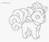 Vulpix Pokemon Coloring Pages Printable Popular Pngitem sketch template