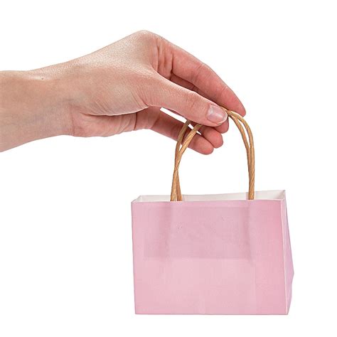 mini light pink kraft paper gift bags party supplies  pieces ebay