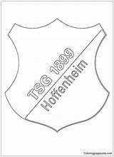 Hoffenheim Tsg 1899 Pages Logos Bundesliga Coloring Soccer Clubs sketch template