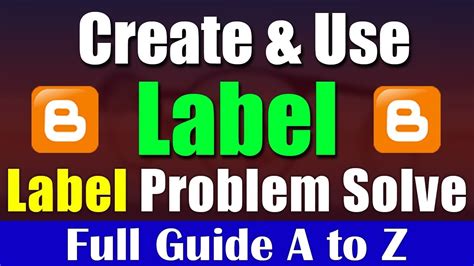 create    label  blogger tutorial  youtube