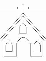 Church Outline Coloring Pages Drawing Kids Building Template Fastenzeit Printable Catholic Color School Colouring Churches Christ Body Templates Sketch Kirche sketch template